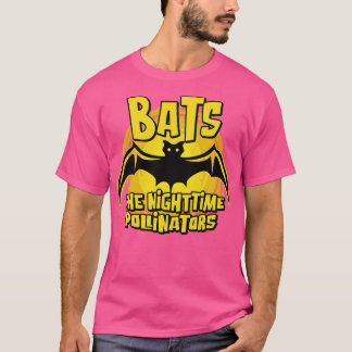Camiseta Bats the Nighttime Pollinators with Moon for Bat l