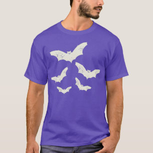 Camiseta Bats Voadores Gótica Gótica Fingente Legal Salão A