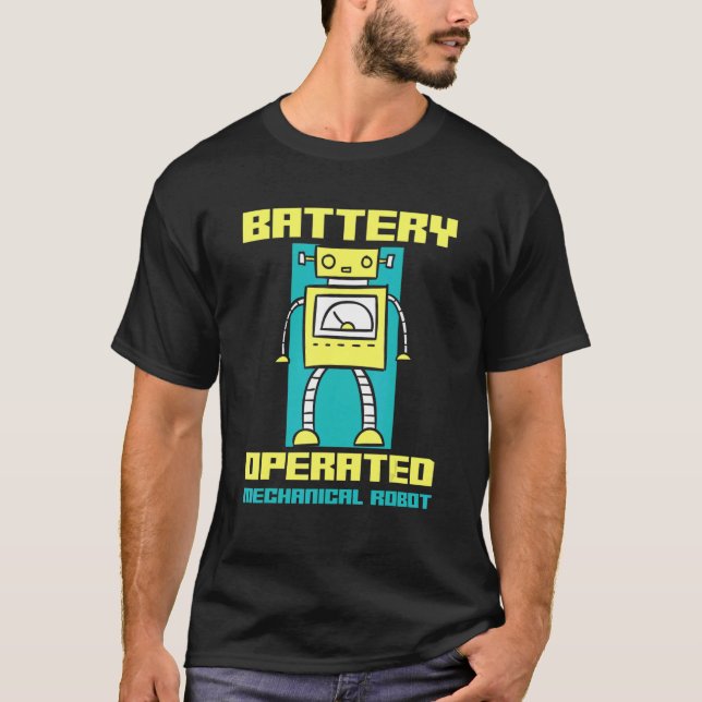 Camiseta Battery Operated Mechanical Robot Robotics   (Frente)