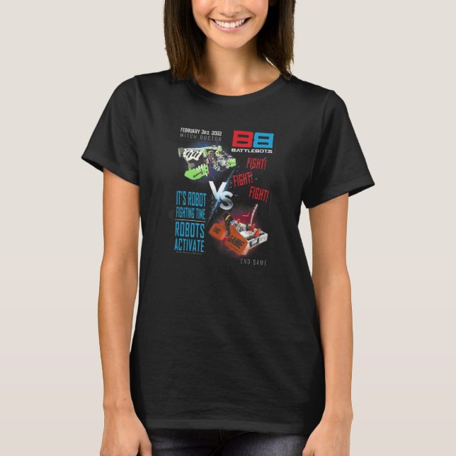 Camiseta Battlebots Fevereiro 3.º Evento Principal Doutor B (Frente)