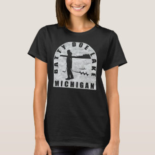 Camiseta Batty Doe Lake Ice Fish Michigan