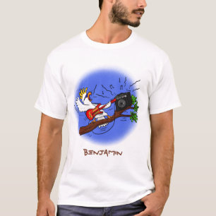 Camiseta Batuta engraçada tocando cartoon de violão