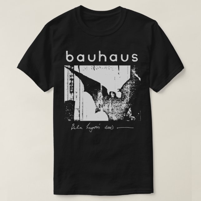 Camiseta Bauhaus Bat Wings Bela Lugosis Morto Essencial 1 (Frente do Design)