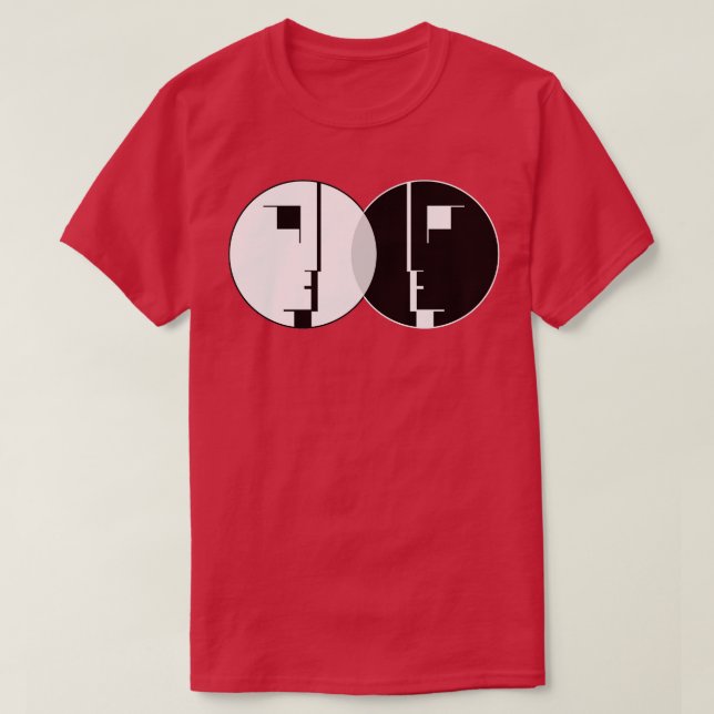 Camiseta Bauhaus Gêmeos Sem Meu Lado Escuro Não Sou Nada (Frente do Design)