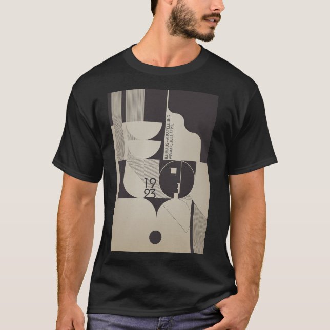 Camiseta Bauhaus inspirou padrão geométrico (Frente)