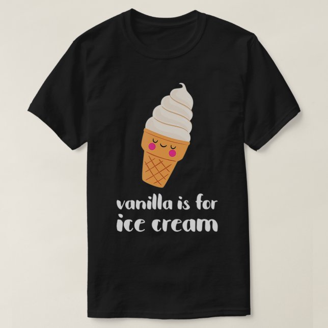 Camiseta Baunilha Cuja Gama É Para Sorvete (Frente do Design)