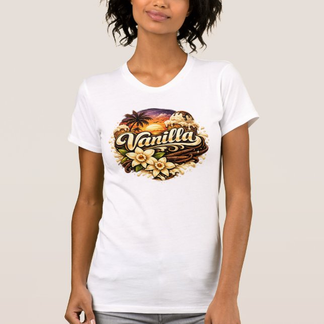 Camiseta Baunilha - Design Vintage (Frente)