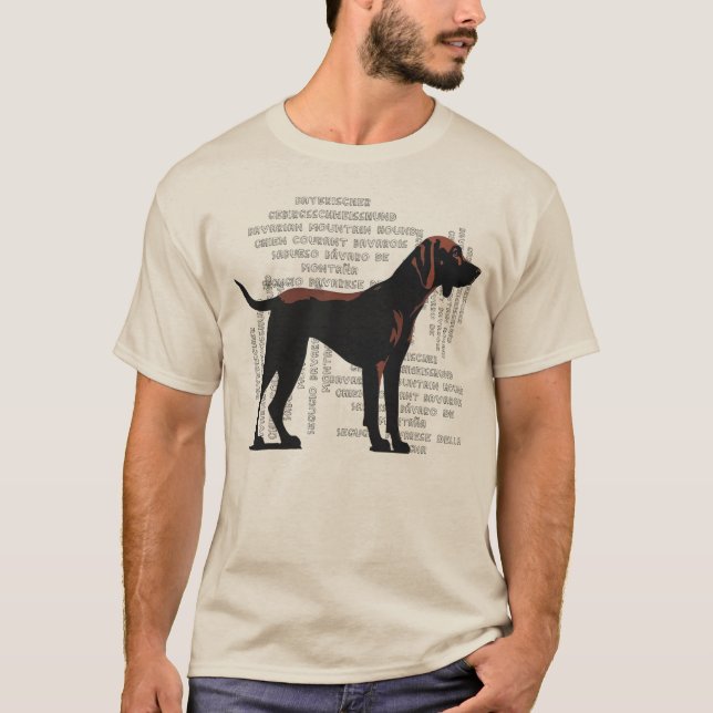 Camiseta  Bavarian Mountain Hound Silhouette T-Shirt (Frente)