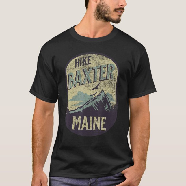 Camiseta Baxter Maine Nature Hike Mountain no Exterior Vint (Frente)