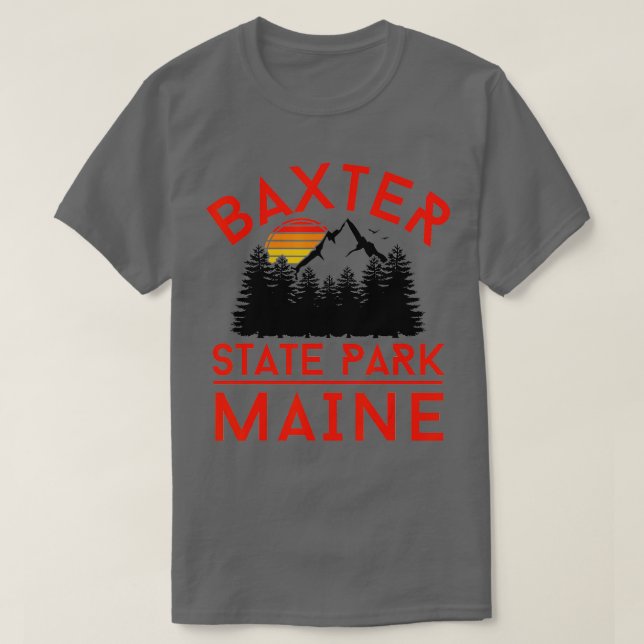 Camiseta Baxter State Park Montanhas Maine ao ar livre (Frente do Design)