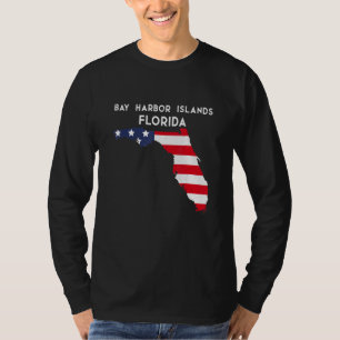 Camiseta Bay Harbor Islands Florida EUA State America Trave