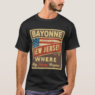 Camiseta Bayonne Nj É Onde Minha História Começa _1