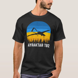 Camiseta Bayraktar TB2 Drone Turco Suportando Ucrânia Vinta