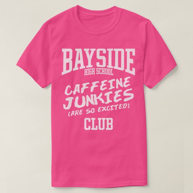 Camiseta Bayside Caffeine Junkies Club (Frente do Design)
