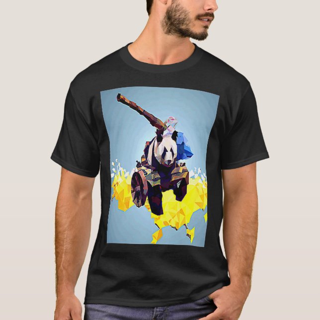 Camiseta Bazooka Freedom Panda Sláva Ukrayíni (Frente)