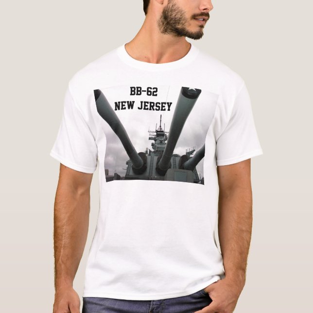 Camiseta BB-62 navio de guerra New-jersey (Frente)
