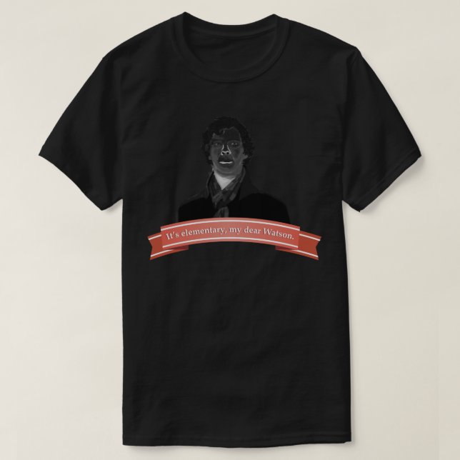 Camiseta BBC Serie Holmes é elementar (Frente do Design)