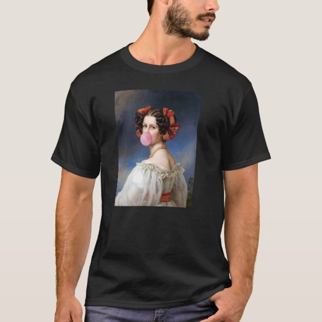 Camiseta Bble Gum Altered Portrait Art, Auguste Strobl, E (Frente)