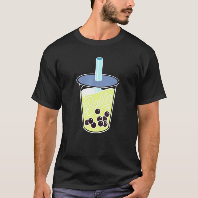 Camiseta Bble Tea Boba Milk Tea Baller (Frente)
