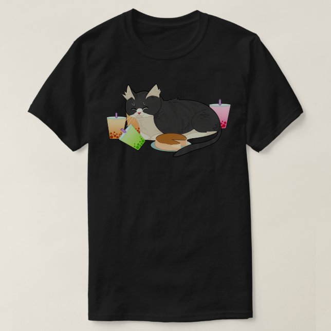 Camiseta Bble Tea cat 1 (Frente do Design)