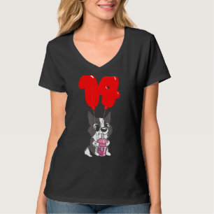 Camiseta Bble Tea Puppy 14 Birthday Kids Balloon Pa