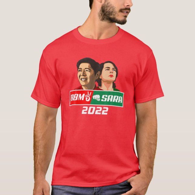 Camiseta BBM Sara 2022 Duterte Inday Presidente Red Bong Ma (Frente)