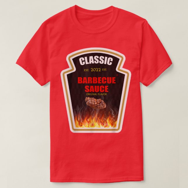 Camiseta Bbq Barbecue Sauce Grill Halloween Costume Ketchup (Frente do Design)