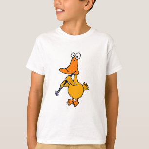 Camiseta BC- pato que joga o clarinete