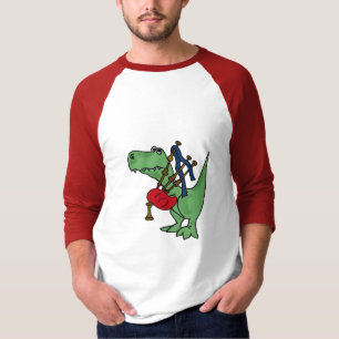 Camiseta BC- T-rex que joga o t-shirt dos Bagpipes