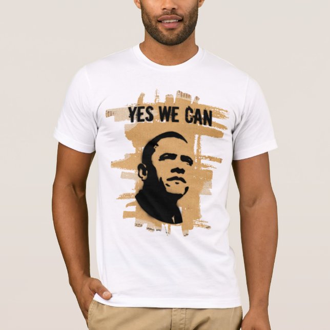Camiseta bckgrndCardbrd do ESTÊNCIL de Barack Obama (Frente)