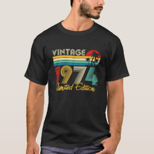 Camiseta Bday 48 Year Old Vintage 1974 Limited Edition 48