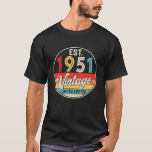 Camiseta Bday 71 Year Old Vintage 1951 Limited Edition 71ru