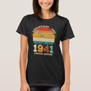 Camiseta Bday de 84 anos 1941 Incrível 84º presente de aniv