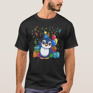 Camiseta Bday Kids Penguin Festa de aniversário Zoo Animal