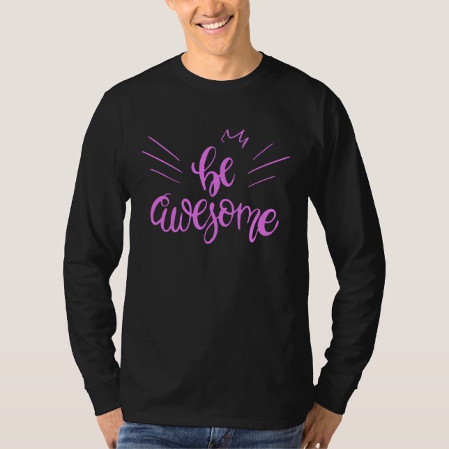 Camiseta Be Awesome Cute Girls (Frente)