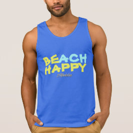 Camiseta BE BEACH FELIZ tanque de Verão sem manga