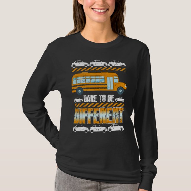 Camiseta Be Different School Bus Driver Design (Frente)