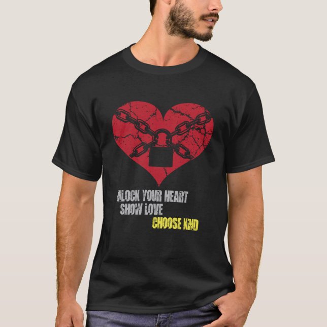 Camiseta BE KIND ALWAYS Chained Heart SPREAD KINDNESS (Frente)