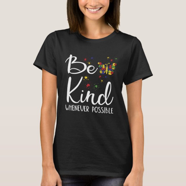 Camiseta Be Kind Autism Awareness Choose Kindness Autism Te (Frente)