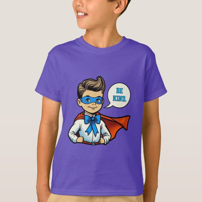 Camiseta "Be Kind" Boys' Positive Message T-Shirt (Frente)