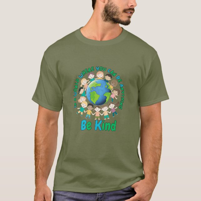 Camiseta Be Kind Earth Day Design for Kids & Awesome Teache (Frente)