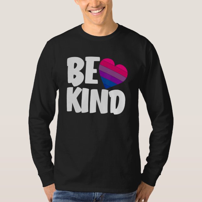 Camiseta Be Kind Funny Bi Pride Flag Bisexual (Frente)