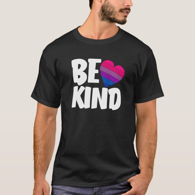 Camiseta Be Kind Funny Bi Pride Flag Bisexual Premium (Frente)