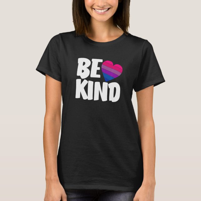 Camiseta Be Kind Funny Bi Pride Flag Bisexual Premium (Frente)
