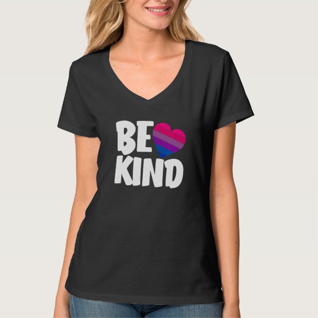 Camiseta Be Kind Funny Bi Pride Flag Bisexual Premium (Frente)