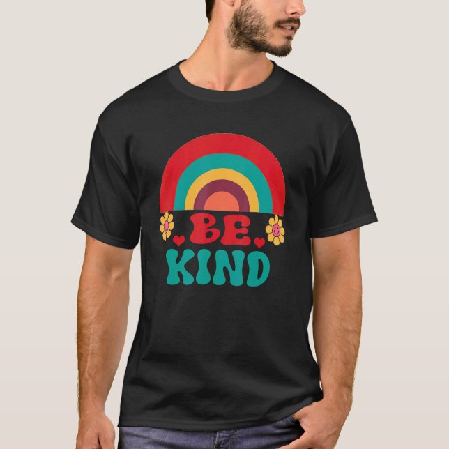 Camiseta Be Kind Rainbow Choose Kindness Anti Bullying Groo (Frente)