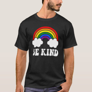 Camiseta BE KIND Rainbow LGBT Flag Gay Pride