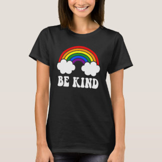 Camiseta BE KIND Rainbow LGBT Flag Gay Pride