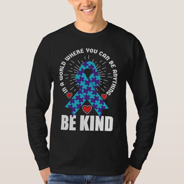 Camiseta Be Kind Ribbon Suicide Awareness Mental Health (Frente)