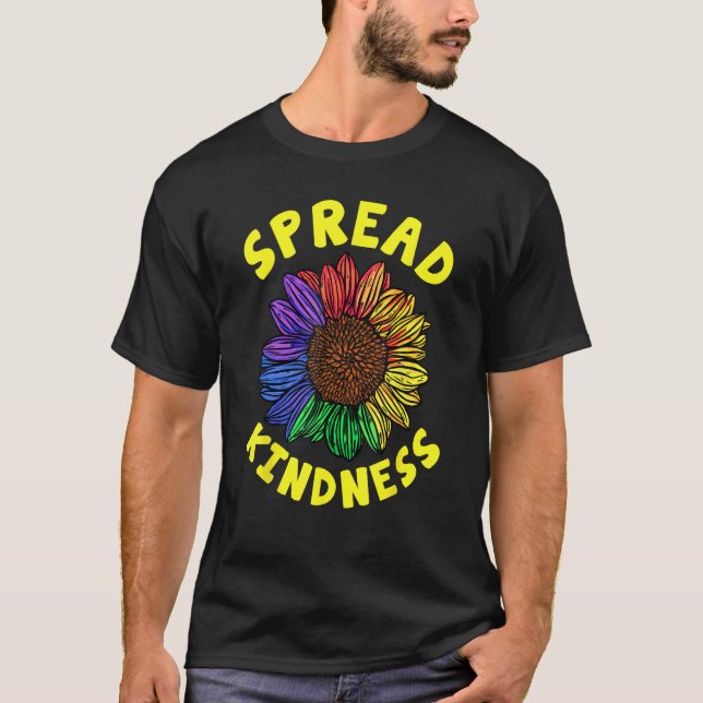 Camiseta Be Kind Spread Kindness Flower Colorfull (Frente)